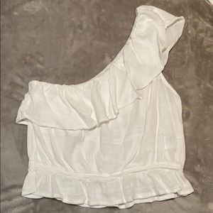 Ruffle One Shoulder Tank